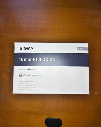 Sigma 16mm f/1.4 DC DN Contemporary e mount