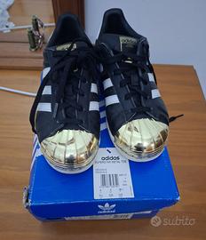 Adidas Superstar Metal Toe Nero Oro Tg 36 2/3