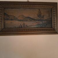 quadro antico a olio in legno 