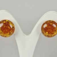 Orecchini in oro e ambra