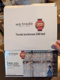 tenda luminosa natalizia per balcone 3 metri 