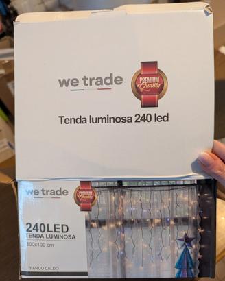 tenda luminosa natalizia per balcone 3 metri 
