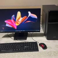 Pc fisso intel I3 8100, schermo hp 22” e tastiera