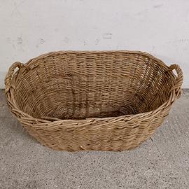 Grande Cesta in Vimini intrecciato - Vintage 