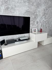 Mobile TV basso lungo design moderno bianco