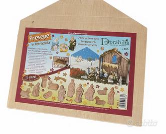 Presepe in terracotta STAMPERIA 15 pezzi- NUOVO