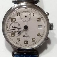 Vetta cronografo fine anni 70 con cassa in argento