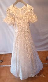 abito sposa in pizzo nuovo vintage l'alouette