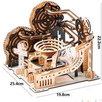 Puzzle 3d in legno movimento motorizzato palline