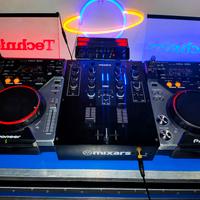 COPPIA PIONEER DJM400+MIXER MIXARS UNO