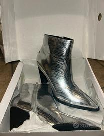 Stivaletti argento effetto pitone - shop art
