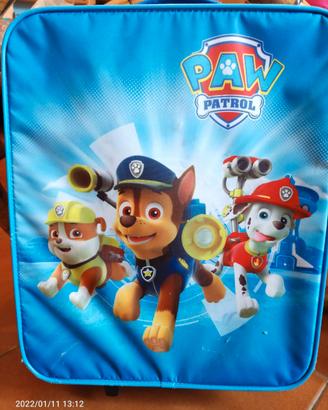 Valigia Trolley Portalibri Viaggi Bimbi Paw Patrol