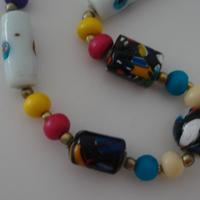 collana girocollo perle in ceramica vintage