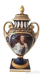 Splendido vaso antico in stile Capodimonte, firmat