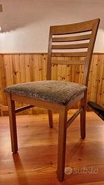 Sedie da cucina in legno imbottite