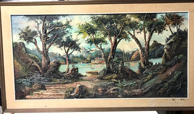 Quadro olio "RILIEVO DAL VERO" Giuseppe Giusti