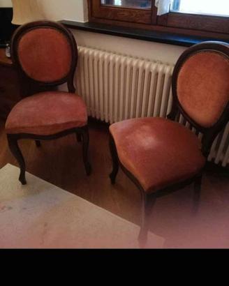 Coppia poltroncine artigianali anni '80