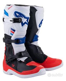 Stivali Alpinestars Tech 3 Bianco Rosso Blue