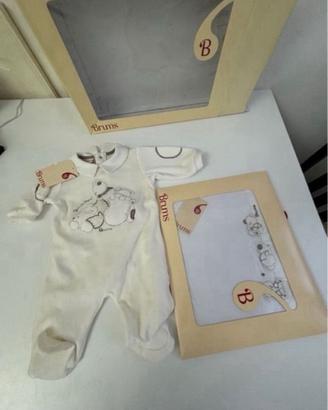 Set Brums neonato unisex tutina e completo culla