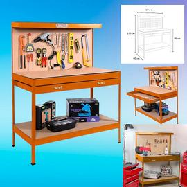 Banco da lavoro tavolo con pannello e cassetto