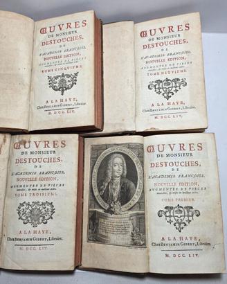 Libro Antico 1754 Oeuvres De M. Destouches 8 in 4