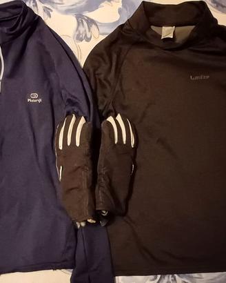 maglie termiche e guanti sci 10-12 anni