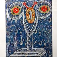 ENRICO BAJ "tokai" 1974 ORIGINALE FIRMATO A MATITA