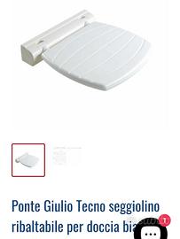 Sedile doccia ribaltabile Ponte Giulio