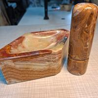 mortaio per le spezie anni 70 in onice 