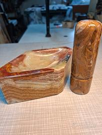 mortaio per le spezie anni 70 in onice 