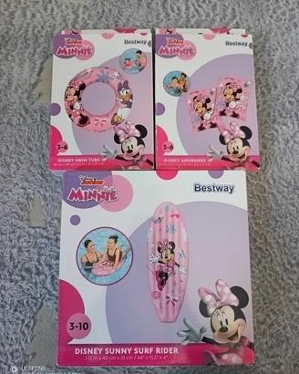 set salvagente, braccioli e surf disney minnie