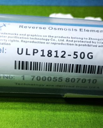 Membrana osmotica 50GPD acquario