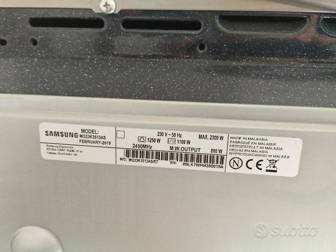 SAMSUNG MG23K3513AS/ET MICROONDE+GRILL, 800 W Ricondizionato