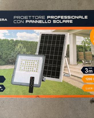 Lampada solare led + pannello solare e telecomando