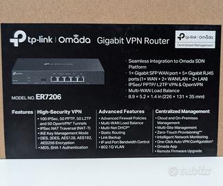 Tp-link Omada Gigabit VPN Router ER7206 nuovo