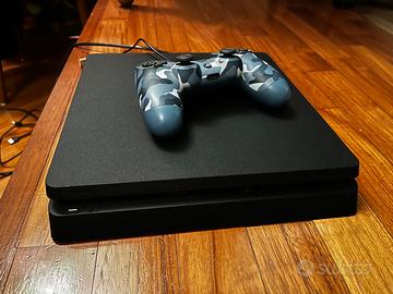 PlayStation 4 Slim + Dualshock 4 Blue Camouflage