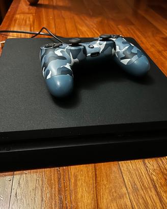 PlayStation 4 Slim + Dualshock 4 Blue Camouflage