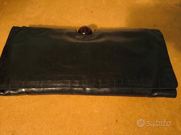 Borsa Il Bagatto pelle nera sfera anni 70/80
