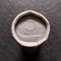 Rotolino 5 Lire 1988 Delfino Italia