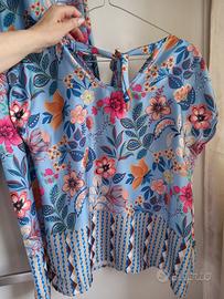 completo 2 pezzi stampa fantasia