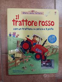 libro con trattore gioco a molla che gira 