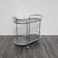 Carrello Portavivande In Acciaio Doppio Ripiano’70