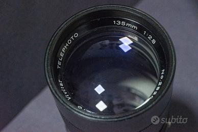 Obiettivo Vivitar Telephoto 135mm f/2.8 Konica AR