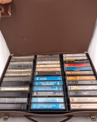 Lotto Musicassette originali con valigia