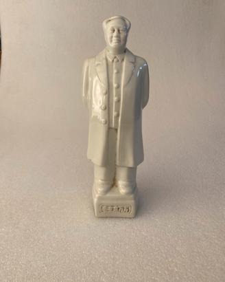 Statua Mao Zedong in ceramica bianca