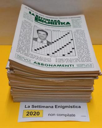 LA SETTIMANA ENIGMISTICA, anno 2020, NON compilati