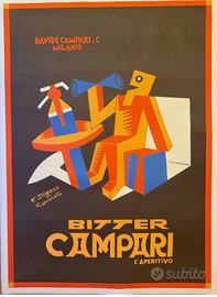 Depero - Poster Pubblicitario telato - Bitter Camp