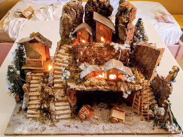 Presepe vintage con luci
