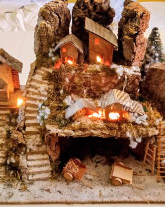 Presepe vintage con luci