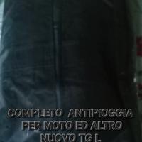 COMPLETO ANTIPIOGGIA PER MOTO ED ALTRO  TG L NUOVA